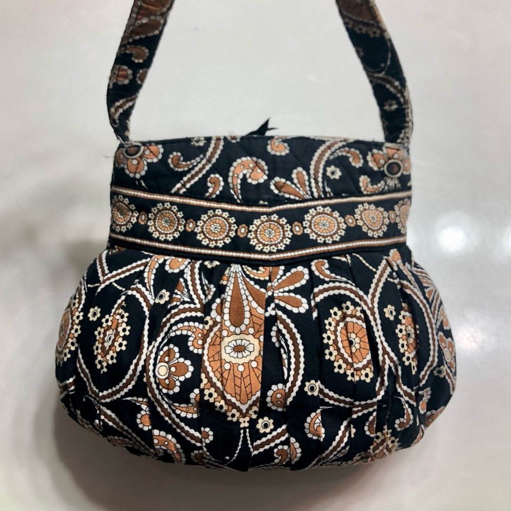 Vera Bradley Black and Tan paisley small purse
